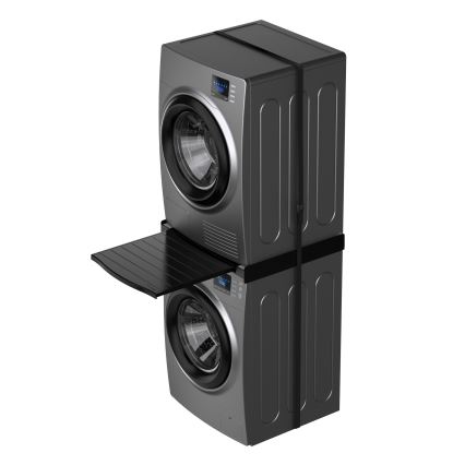 Meliconi 656136 - Adapter montażowy do pralki i suszarki 60 cm z wysuwaną szufladą, czarny