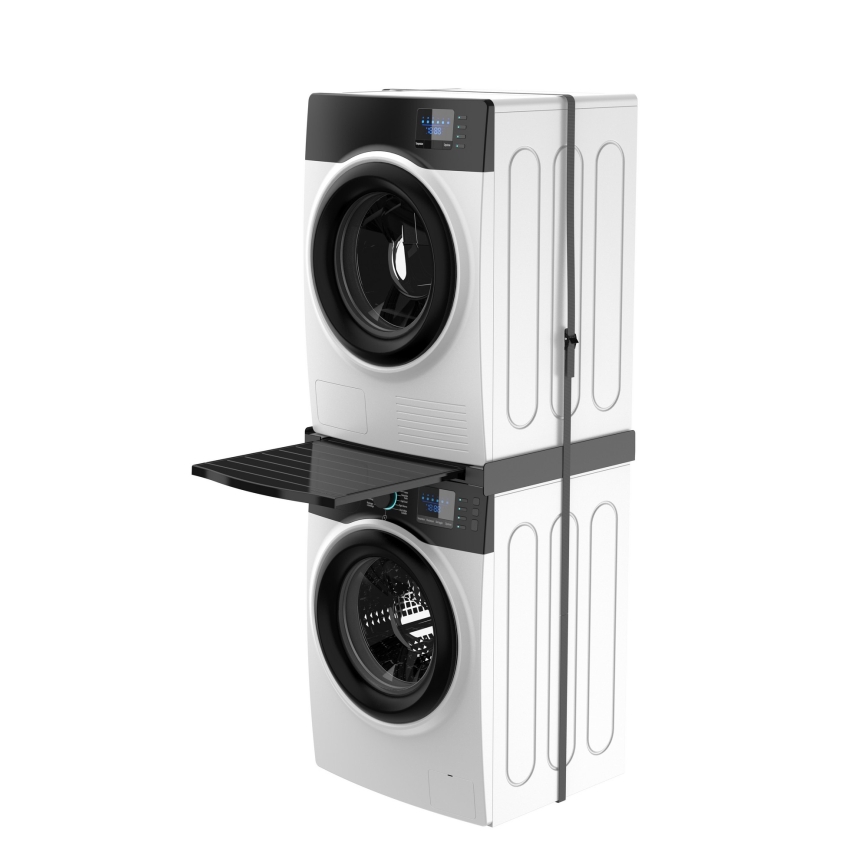 Meliconi 656136 - Adapter montażowy do pralki i suszarki 60 cm z wysuwaną szufladą, czarny