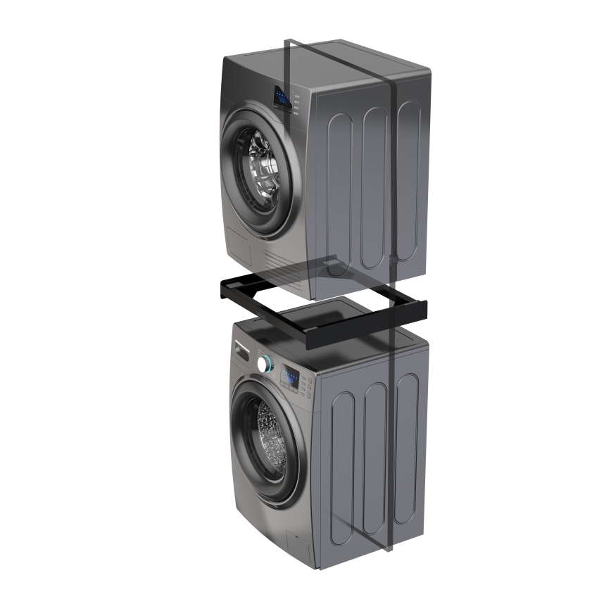 Meliconi 656138 - Adapter do pralki i suszarki 70 cm, czarny