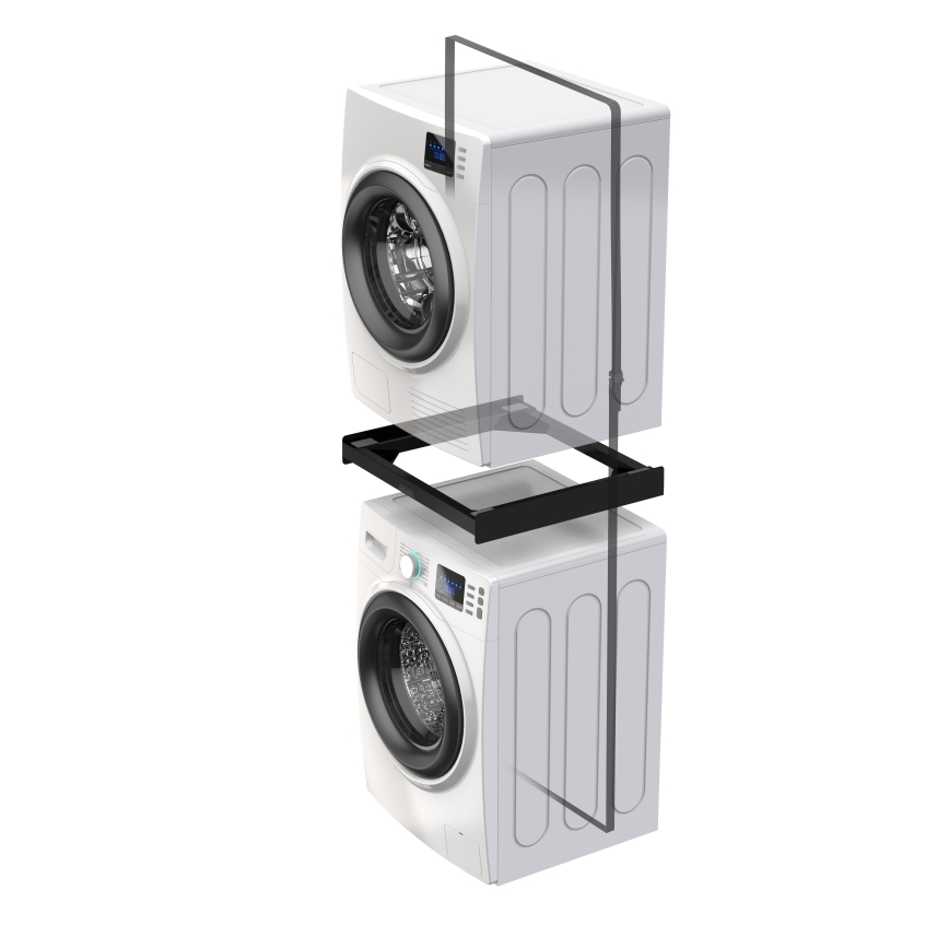 Meliconi 656138 - Adapter do pralki i suszarki 70 cm, czarny