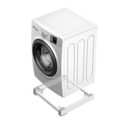 Meliconi 656146 - Mata antywibracyjna pod pralkę z wysuwanymi kółkami, 61 cm, biała