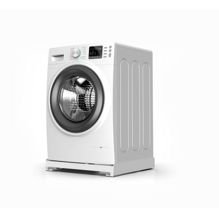 Meliconi 656146 - Mata antywibracyjna pod pralkę z wysuwanymi kółkami, 61 cm, biała