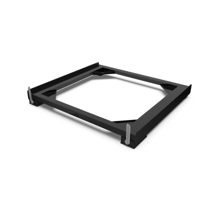 Meliconi 656168 - Mata antywibracyjna pod pralkę z wysuwanymi kółkami, 47 cm, czarna