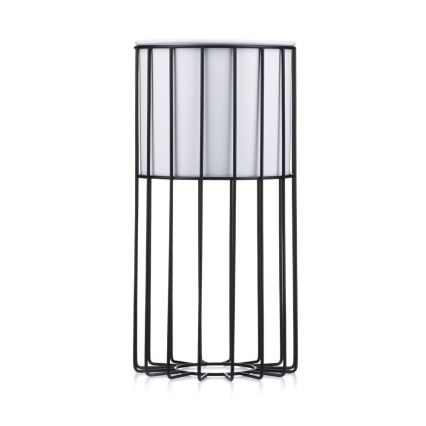 Metalowa doniczka LOFT 42x20 cm czarna/biała