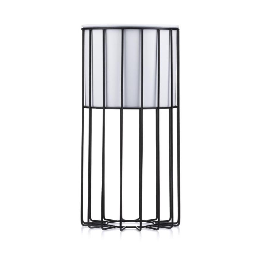 Metalowa doniczka LOFT 42x20 cm czarna/biała
