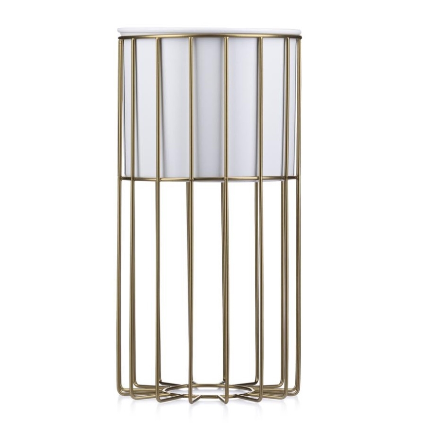 Metalowa doniczka LOFT 42x20 cm złota/biała