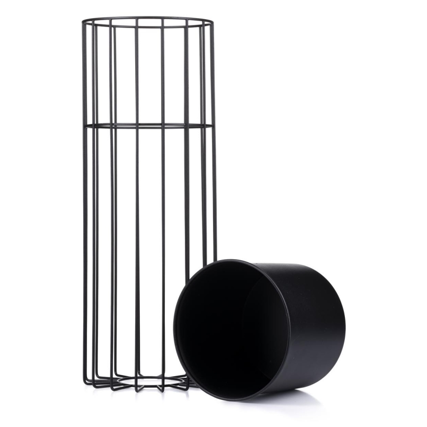Metalowa doniczka LOFT 55x20 cm czarna