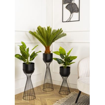 Metalowa doniczka LOFT 56x20 cm czarna