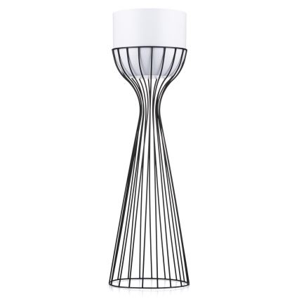 Metalowa doniczka LOFT 68x20 cm czarna/biała
