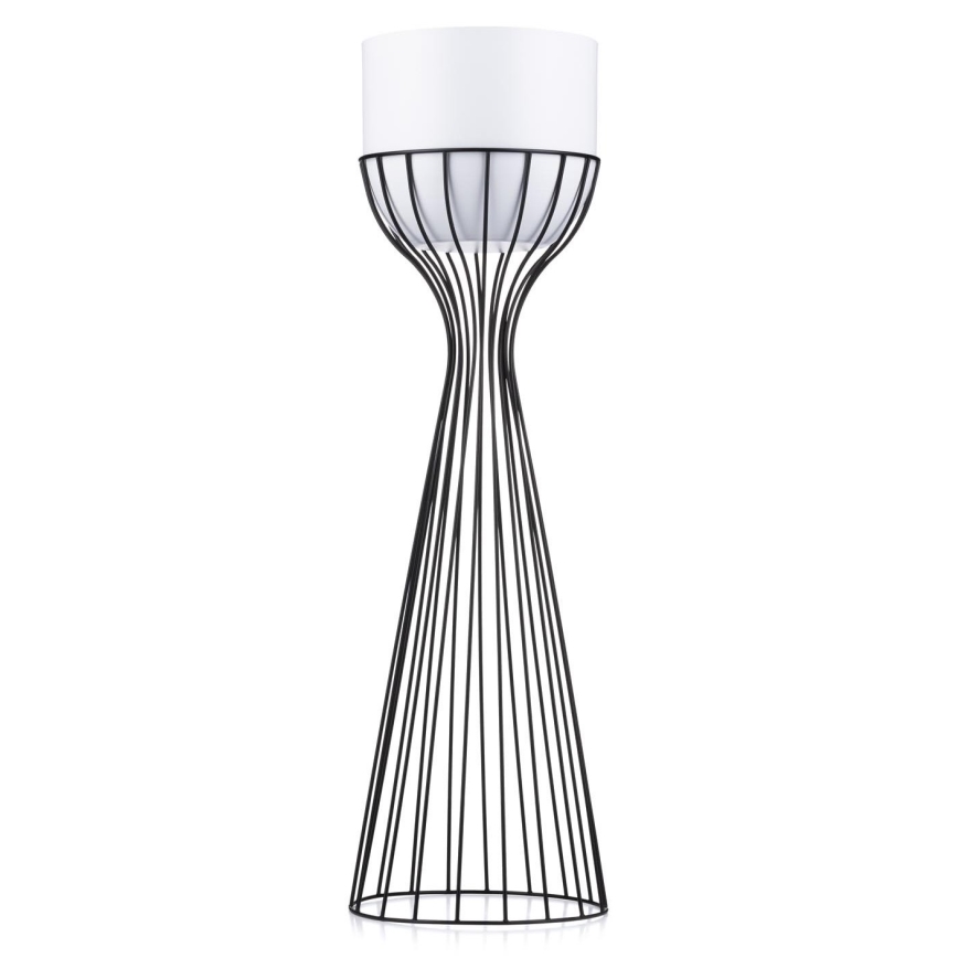 Metalowa doniczka LOFT 68x20 cm czarna/biała
