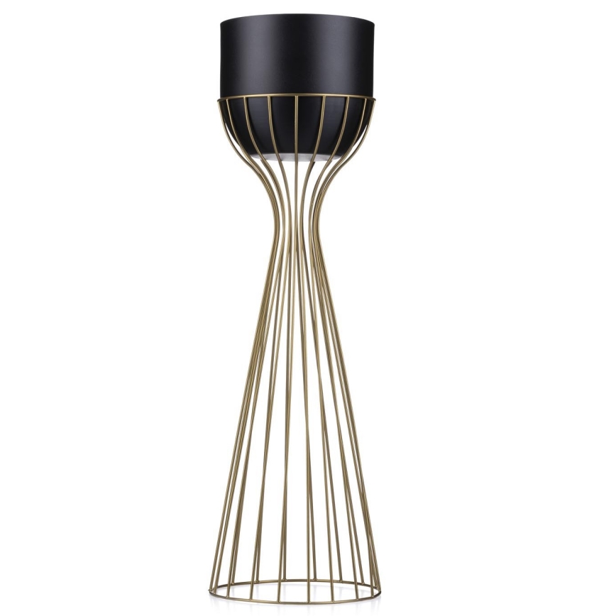 Metalowa doniczka LOFT 68x20 cm złota/czarna