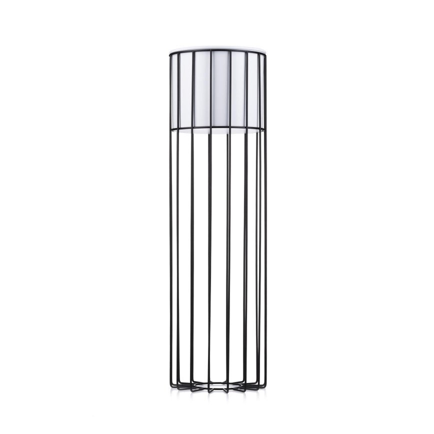 Metalowa doniczka LOFT 70x20 cm czarna/biała