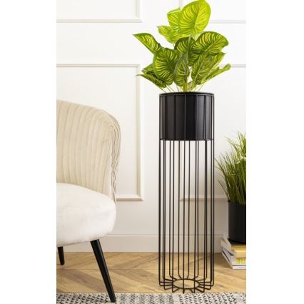 Metalowa doniczka LOFT 70x20 cm czarna