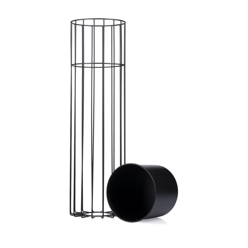 Metalowa doniczka LOFT 70x20 cm czarna