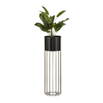 Metalowa doniczka LOFT 70x20 cm złota/czarna