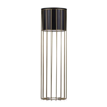 Metalowa doniczka LOFT 70x20 cm złota/czarna