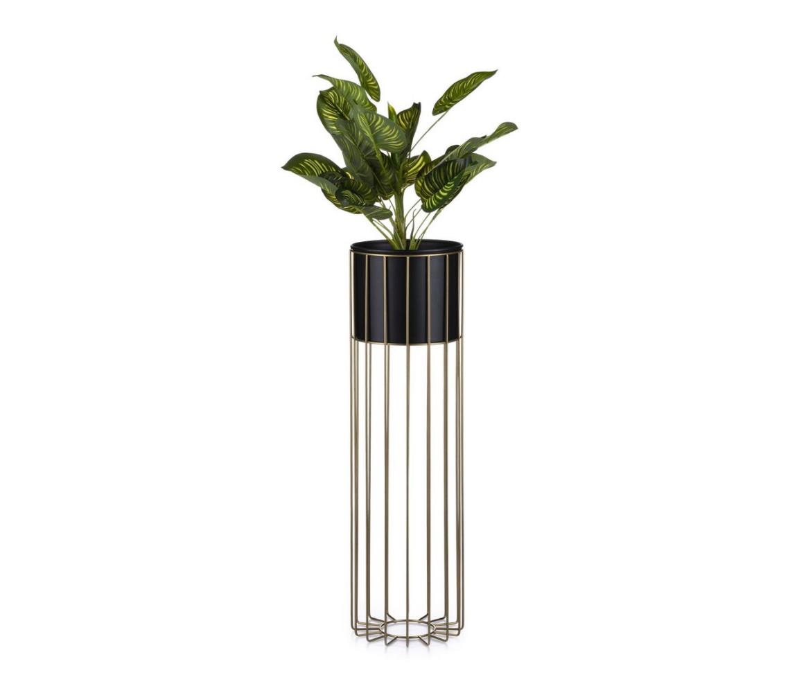 Metalowa doniczka LOFT 70x20 cm złota/czarna