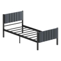 Metalowe łóżko pojedyncze LUNOR 90 x 200 cm, antracyt, nośność 120 kg