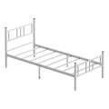 Metalowe łóżko pojedyncze PIRON 90x200 cm białe, nośność 120 kg