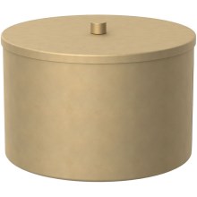 Metalowe pudełko do przechowywania 12x17,5 cm złoty