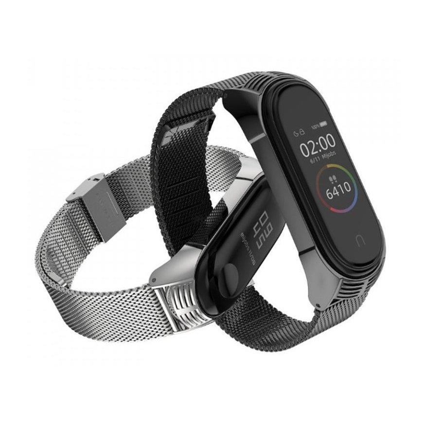 Metalowy pasek do Xiaomi Mi Band 5/6 srebrny