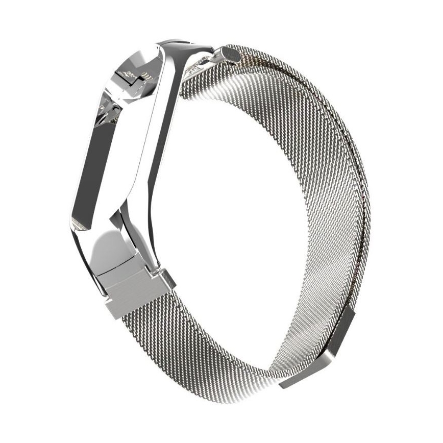 Metalowy pasek do Xiaomi Mi Band 5/6 srebrny