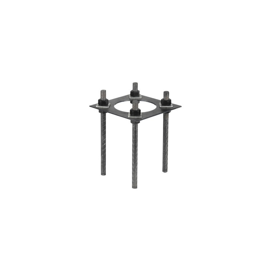 Metalowy pręt do słupa oświetlenia zewnętrznego BASE, 4 m, Ø 60 mm, czarny