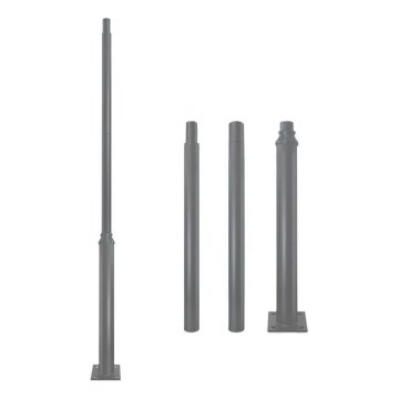 Metalowy pręt do słupa oświetleniowego BASE 3 m szary