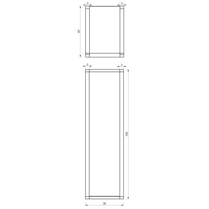 Metalowy stojak na drewno 100x30 cm czarne