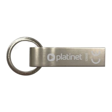 Metalowy wodoodporny Flash Disk USB 128GB matowy chrom