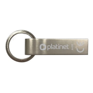 Metalowy wodoodporny Flash Disk USB 64GB matowy chrom