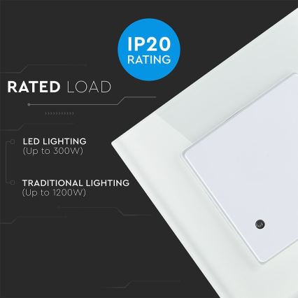 Mikrofalowy czujnik ruchu 180° 300W/230V biały