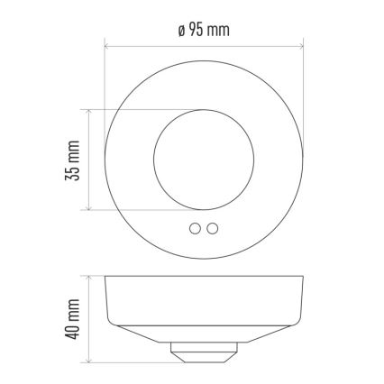 Mikrofalowy czujnik ruchu MW B 360° 1200W/230V biały