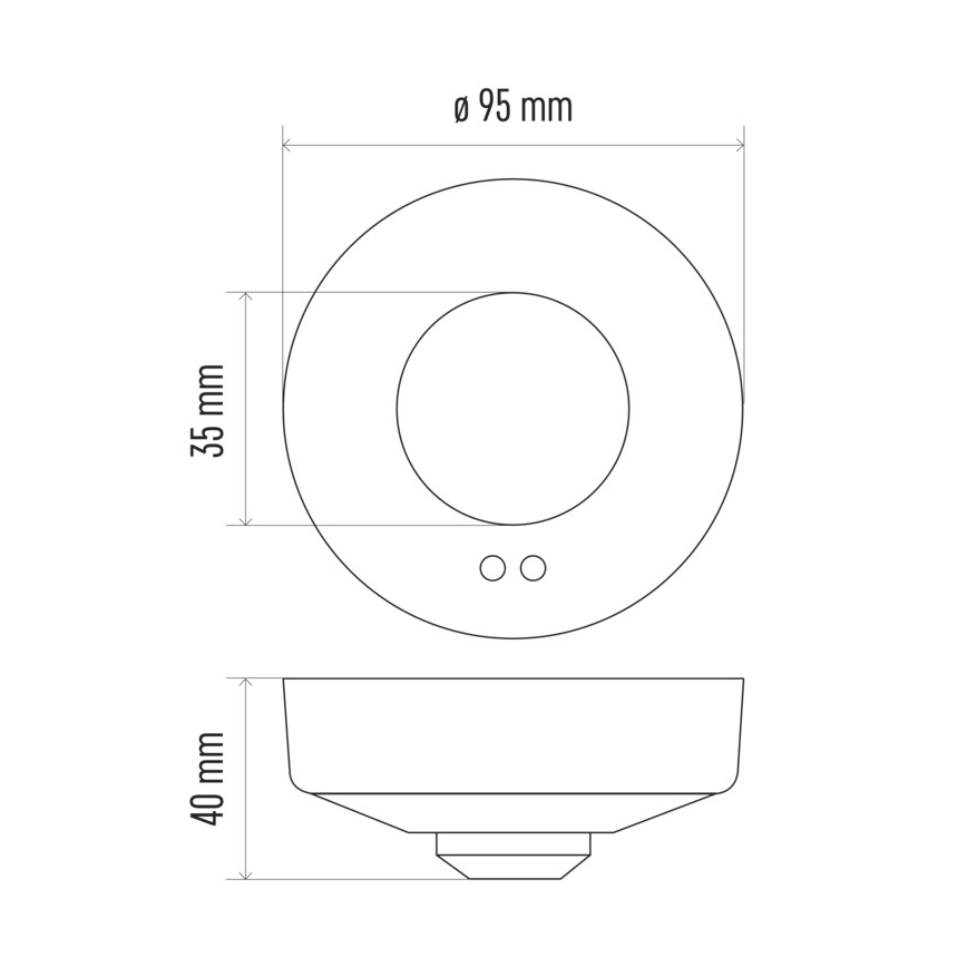 Mikrofalowy czujnik ruchu MW B 360° 1200W/230V biały