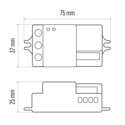 Mikrofalowy czujnik ruchu MW B 360° 1200W/230V biały