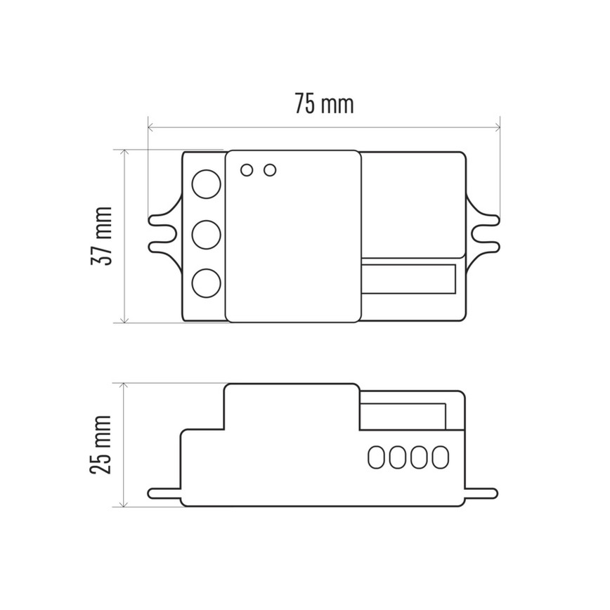 Mikrofalowy czujnik ruchu MW B 360° 1200W/230V biały