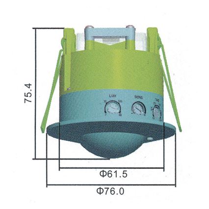 Mikrofalowy czujnik ruchu wpuszczany MW B 360° 1200W/230V biały