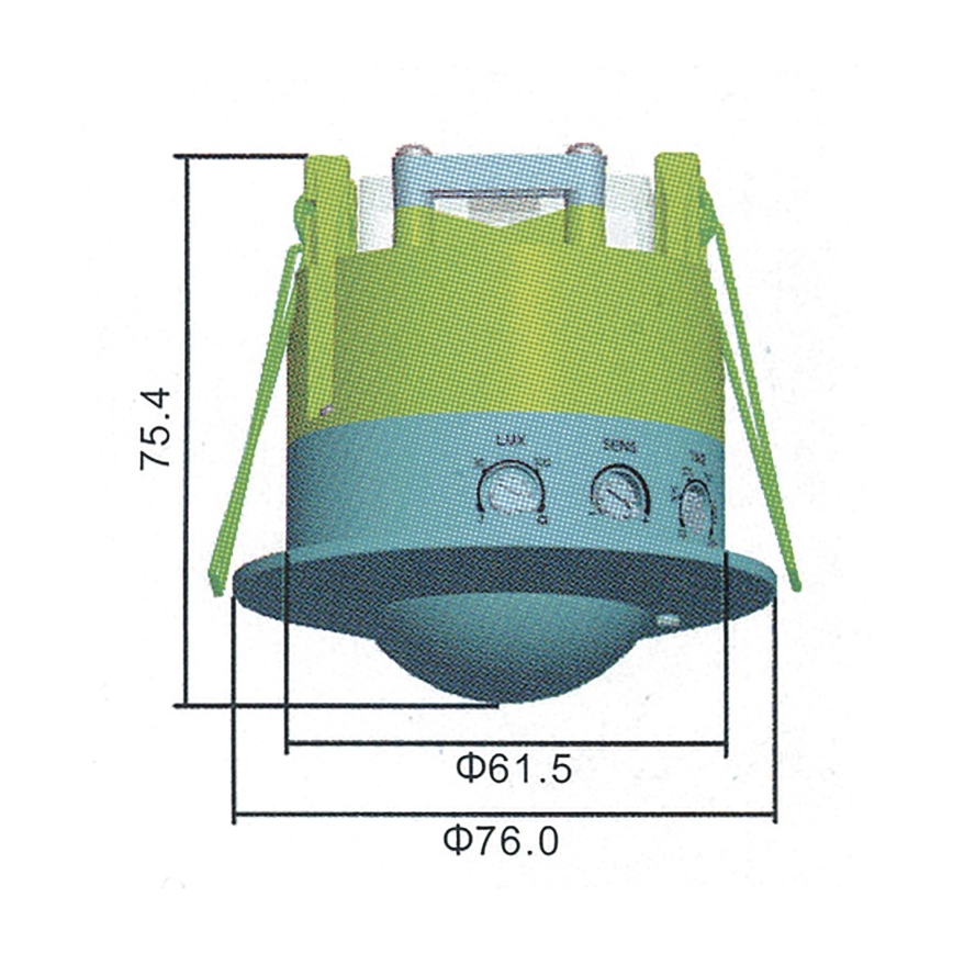 Mikrofalowy czujnik ruchu wpuszczany MW B 360° 1200W/230V biały