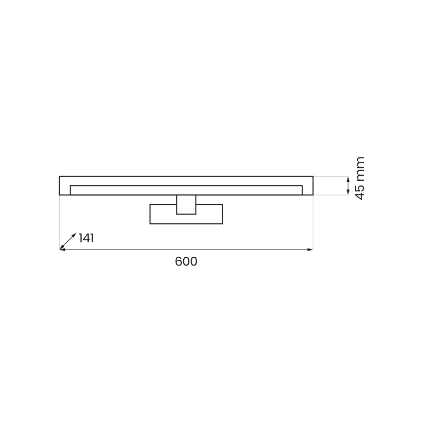 MIRORE Oświetlenie LED do lustra łazienkowego 10W/230V 60 cm IP44 białe