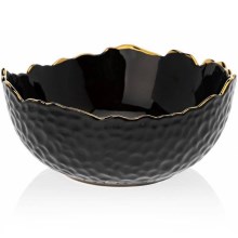 Miska ceramiczna TIGELLA 20 cm czarna/złota