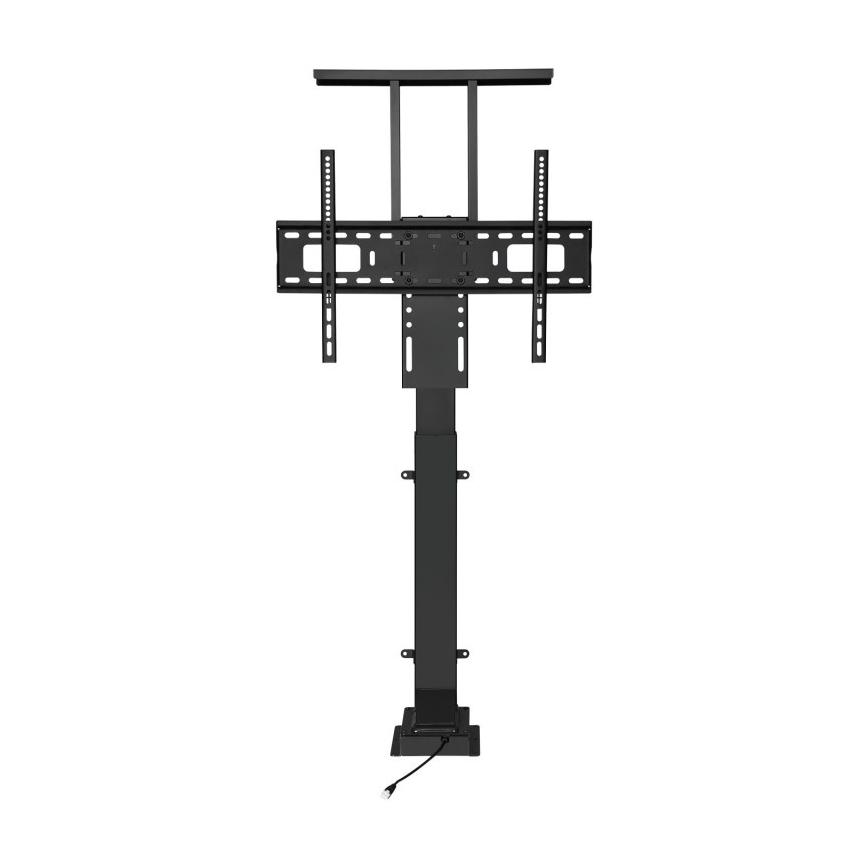 MK FLORIA MKF-19DM648 - Stojak podłogowy do telewizora 37-65 czarny z gniazdem SCHUKO i pilotem
