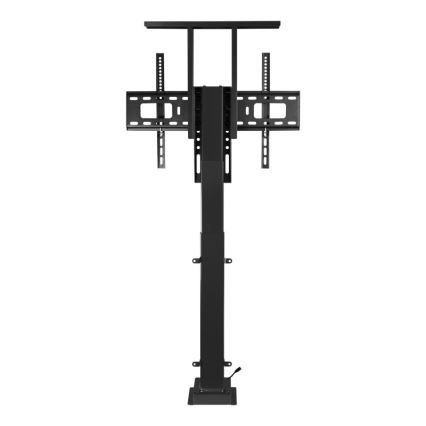 MK FLORIA MKF-19DM648 - Stojak podłogowy do telewizora 37-65 czarny z gniazdem SCHUKO i pilotem