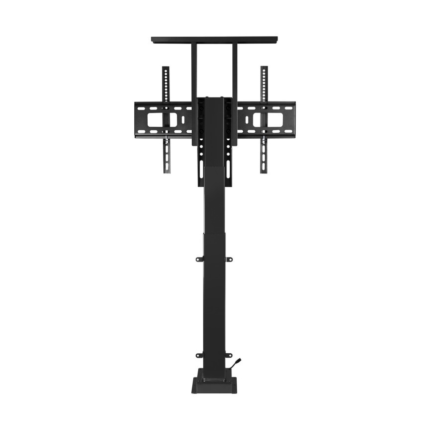 MK FLORIA MKF-19DM648 - Stojak podłogowy do telewizora 37-65 czarny z gniazdem SCHUKO i pilotem