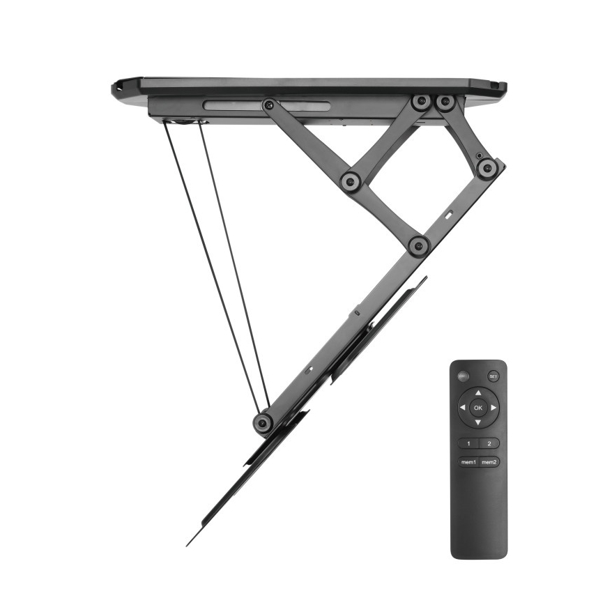 MK FLORIA MKF-20DM444 - Inteligentny uchwyt sufitowy do telewizora 55" czarny Wi-Fi TUYA + zdalne sterowanie