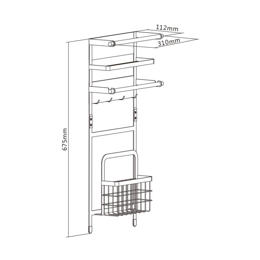 MK FLORIA MKF-21MG02W - Magnetyczny organizer 67,5x31 cm biały