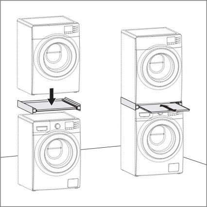 MK FLORIA MKF-23MZ601 - Łącznik do pralki i suszarki z wysuwaną półką 60 cm biały
