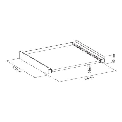 MK FLORIA MKF-23MZ601 - Łącznik do pralki i suszarki z wysuwaną półką 60 cm biały