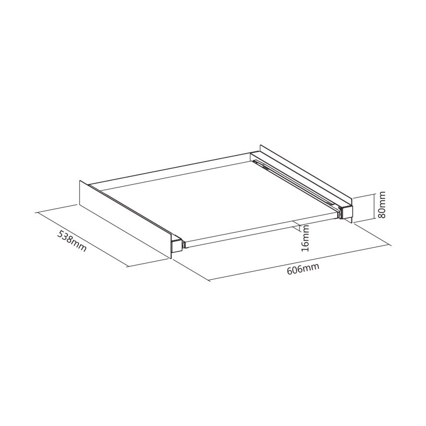 MK FLORIA MKF-23MZ601 - Łącznik do pralki i suszarki z wysuwaną półką 60 cm biały