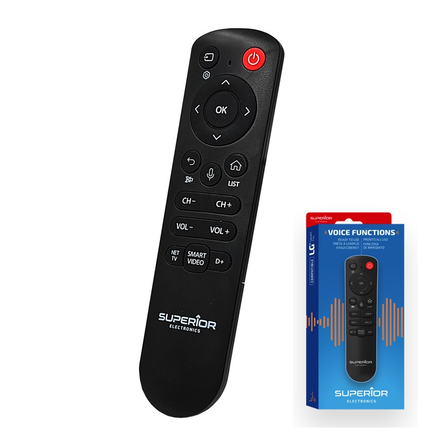 MK FLORIA Superior RC UNI TV LG VOICE - Zamienny pilot do telewizorów marki LG, zasilanie 2x AAA