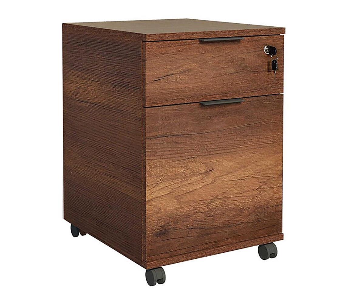 Mobilny kontener biurowy 61x41 cm, brązowy